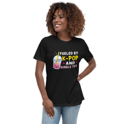 Fueled By K-Pop And Bubble Tea Anime Women's Relaxed T-Shirt