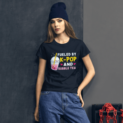 Fueled By K-Pop And Bubble Tea Anime Women's short sleeve t-shirt