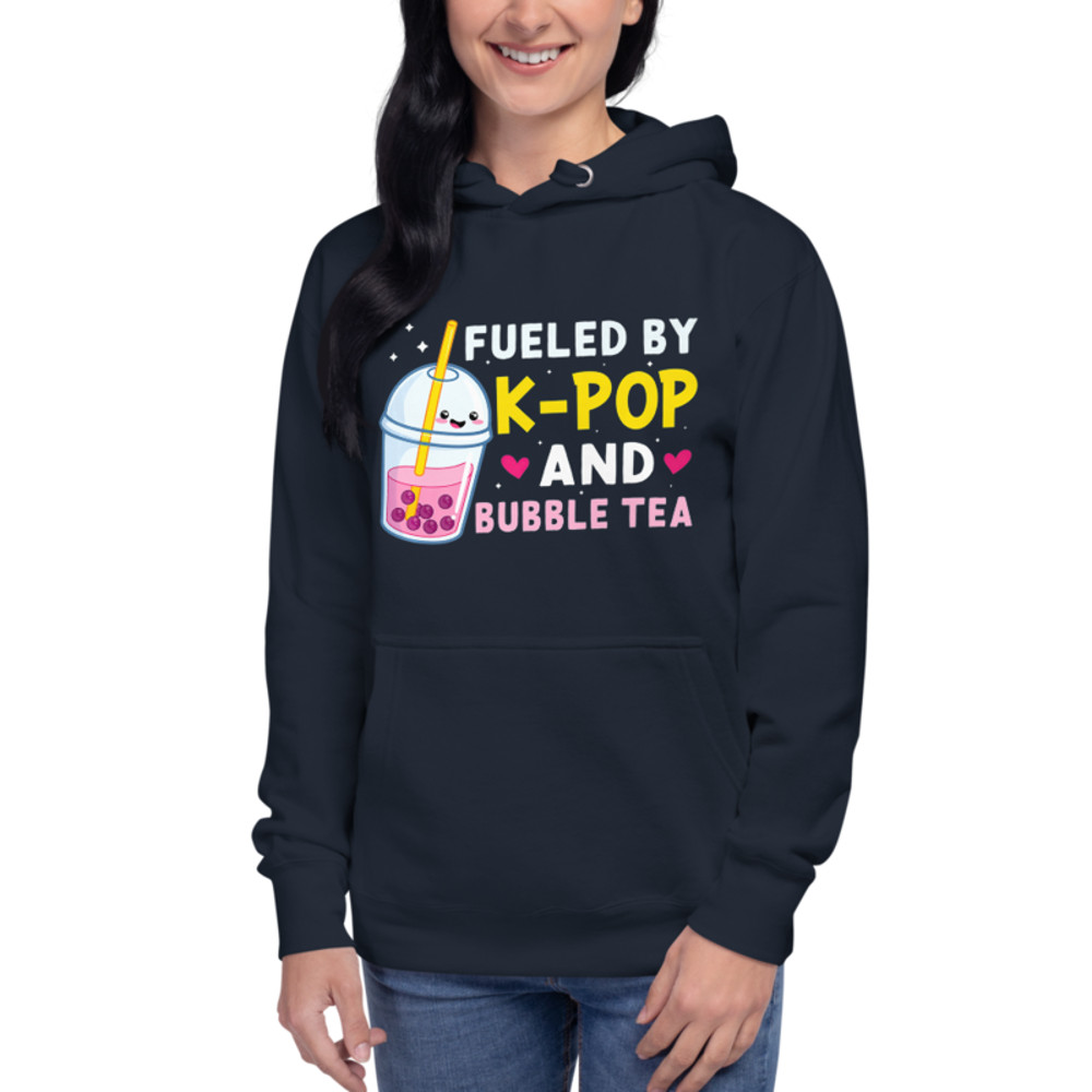Fueled By K-Pop And Bubble Tea Anime Unisex Hoodie