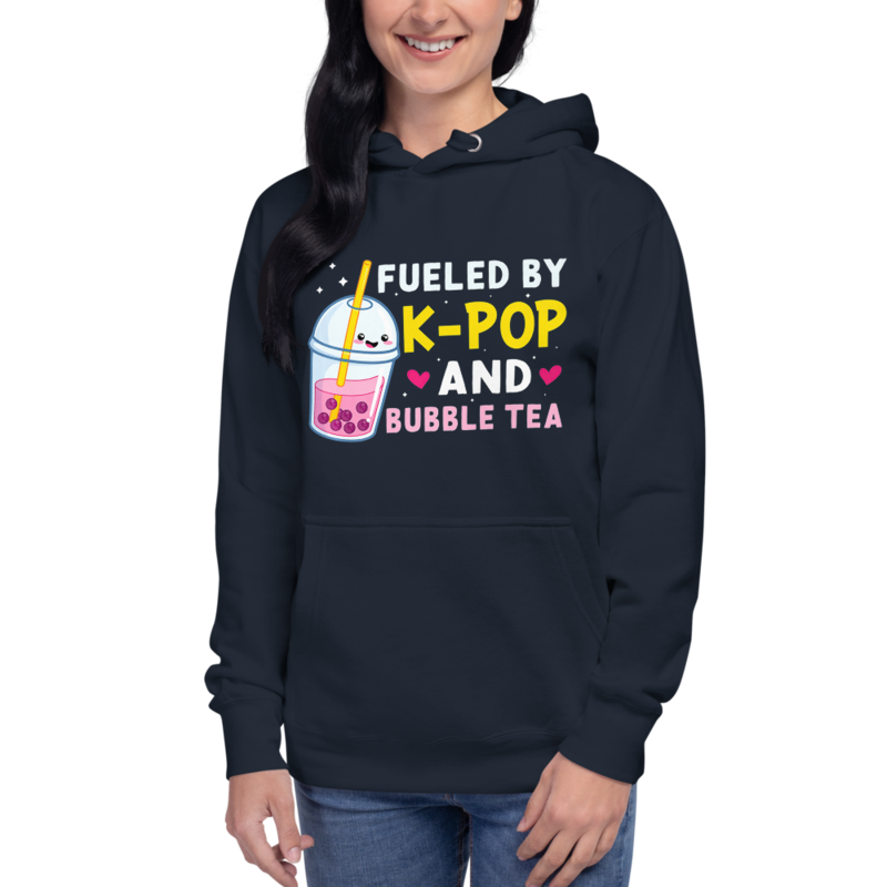Fueled By K-Pop And Bubble Tea Anime Unisex Hoodie