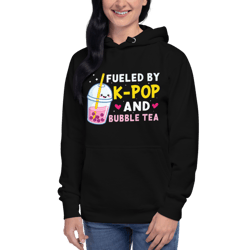 Fueled By K-Pop And Bubble Tea Anime Unisex Hoodie