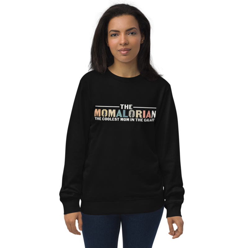 The Momalorian The Coolest Mom In The Galaxy Funny Unisex organic sweatshirt