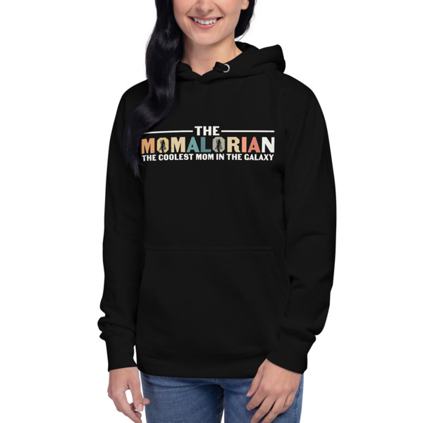 The Momalorian The Coolest Mom In The Galaxy Funny Unisex Hoodie