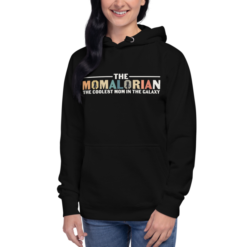 The Momalorian The Coolest Mom In The Galaxy Funny Unisex Hoodie