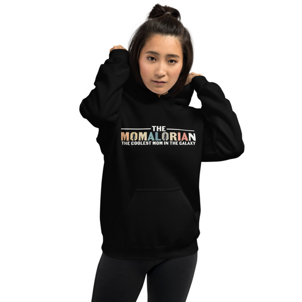 The Momalorian The Coolest Mom In The Galaxy Funny Unisex Hoodie