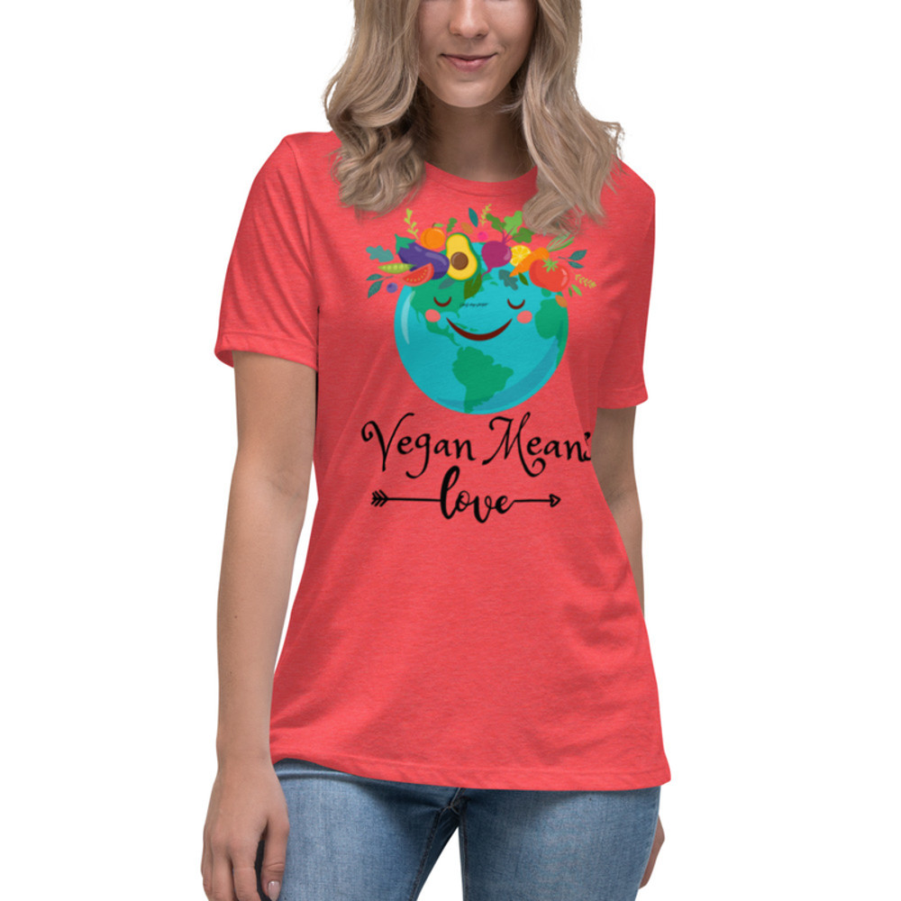 Vegan Means Love Women's Relaxed T-Shirt
