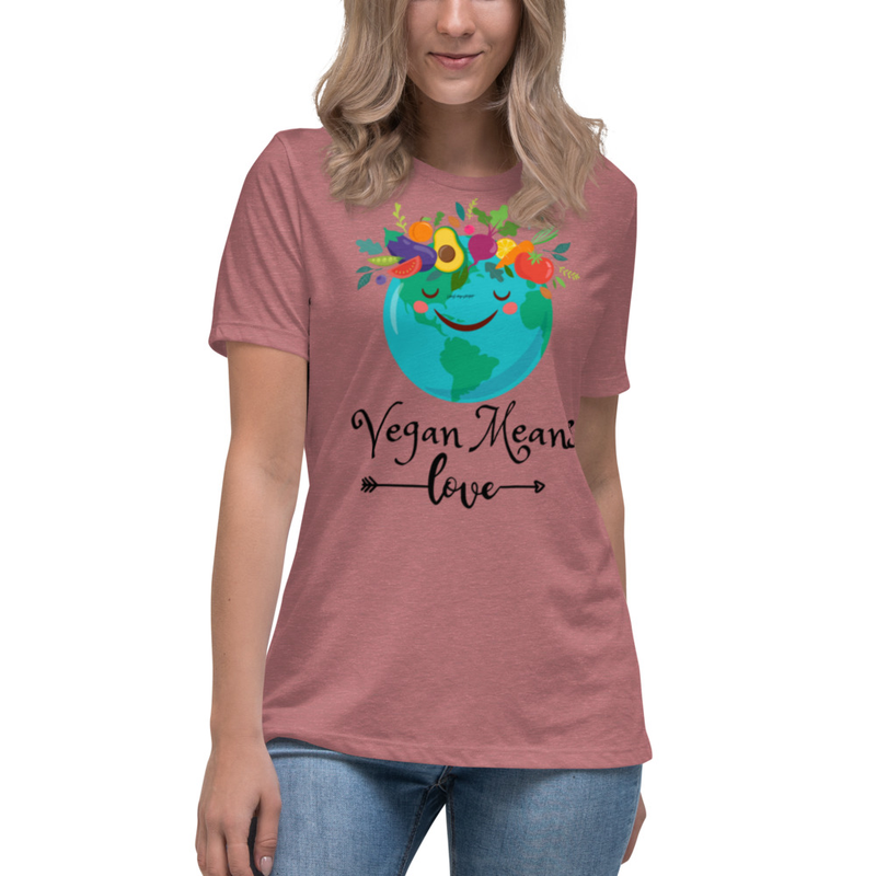 Vegan Means Love Women's Relaxed T-Shirt