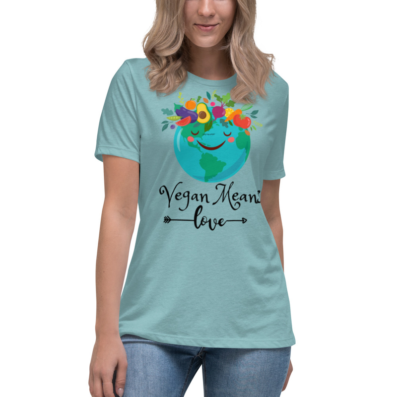Vegan Means Love Women's Relaxed T-Shirt