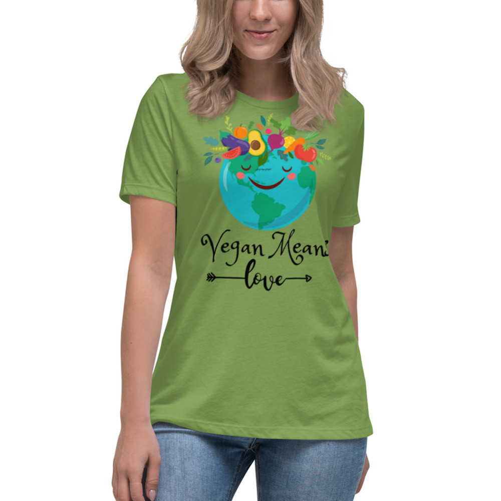 Vegan Means Love Women's Relaxed T-Shirt