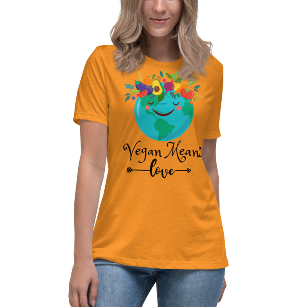 Vegan Means Love Women's Relaxed T-Shirt