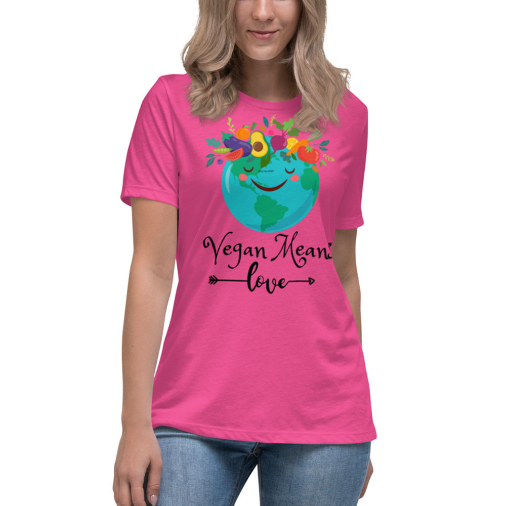 Vegan Means Love Women's Relaxed T-Shirt