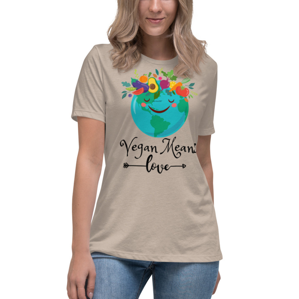 Vegan Means Love Women's Relaxed T-Shirt