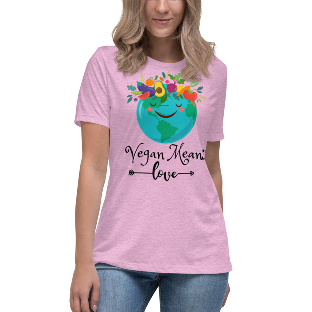 Vegan Means Love Women's Relaxed T-Shirt