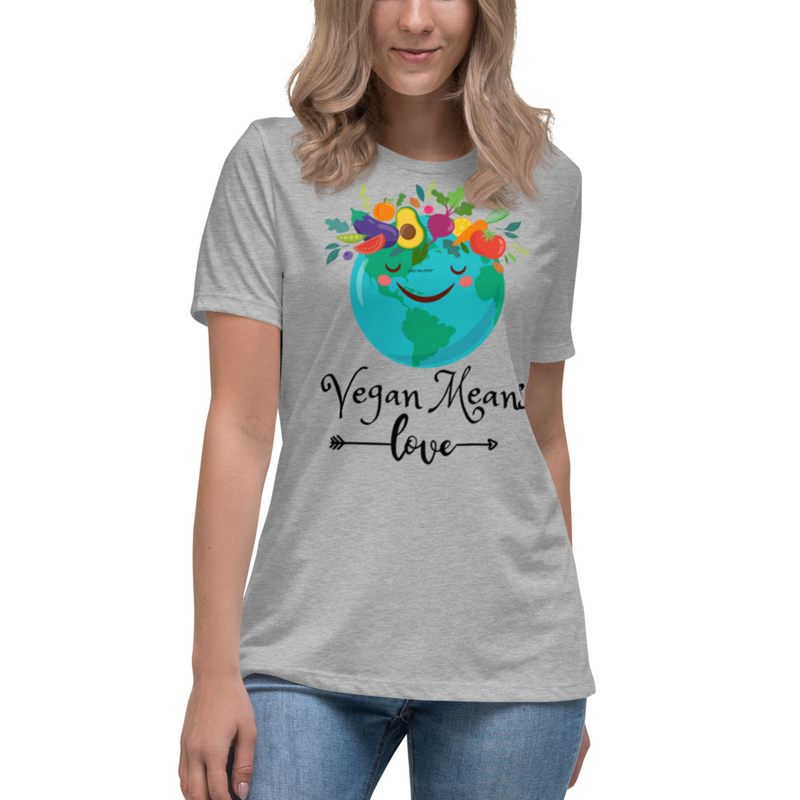 Vegan Means Love Women's Relaxed T-Shirt