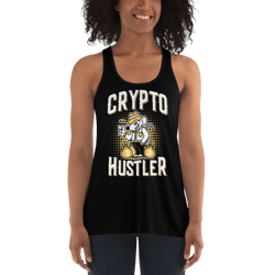 crypto hustler women's flowy racerback tank