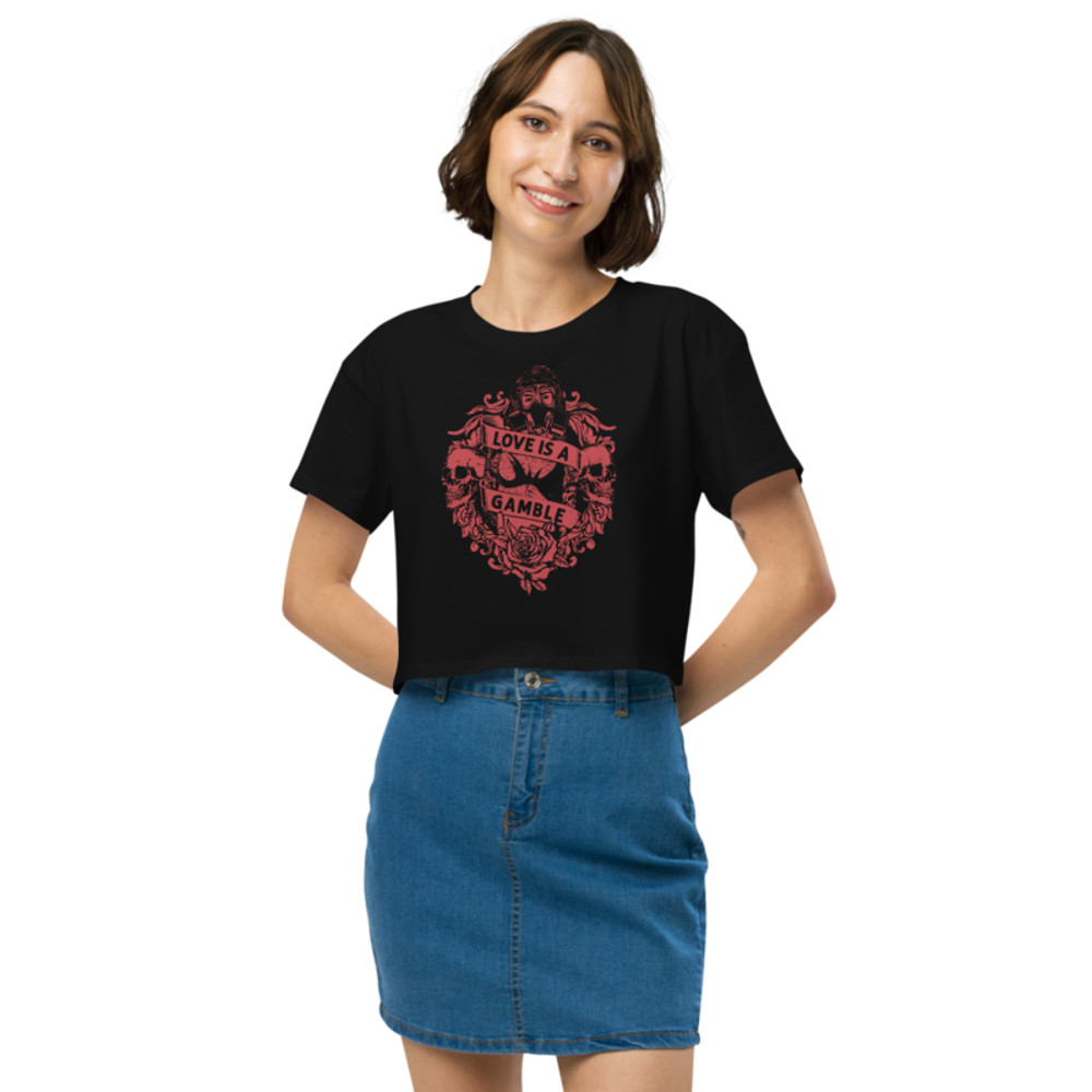 Love Is a Gamble Women’s crop top