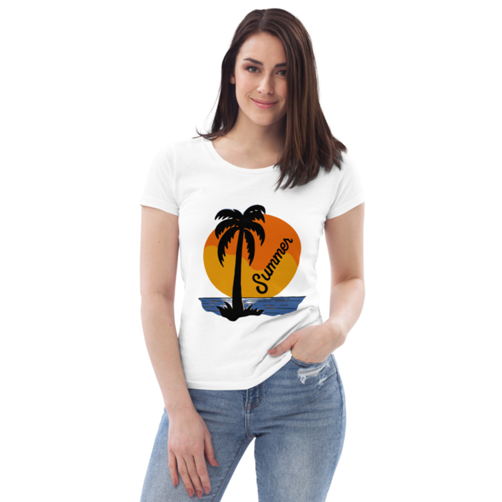 Women's fitted eco tee Summer , Travel,Vacation, Sea T shirt