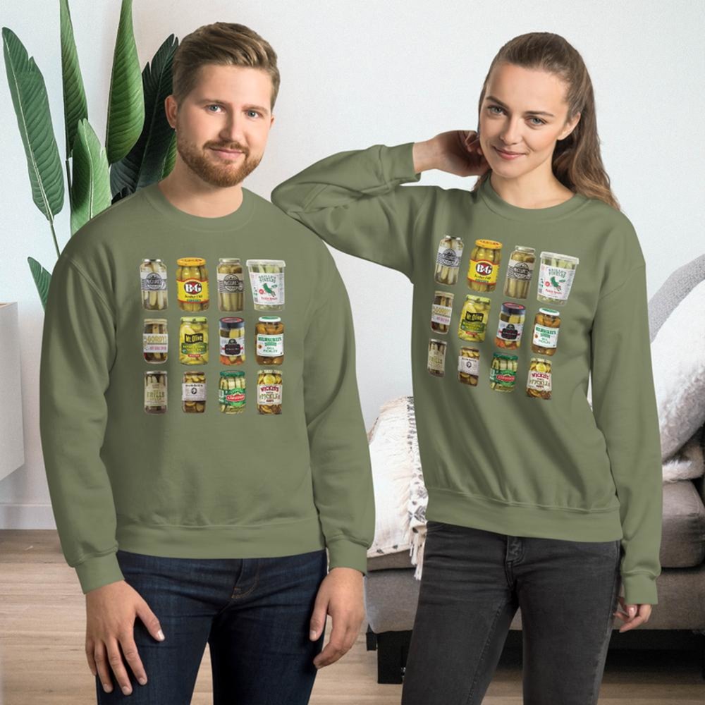 Tiktok Pickle Sweatshirt Best Pickles Jar Unisex Sweatshirt