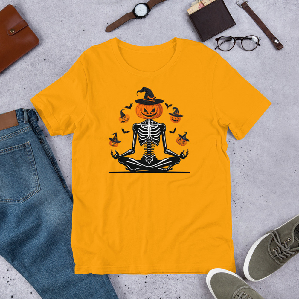 Skeleton Yoga Unisex t-shirt