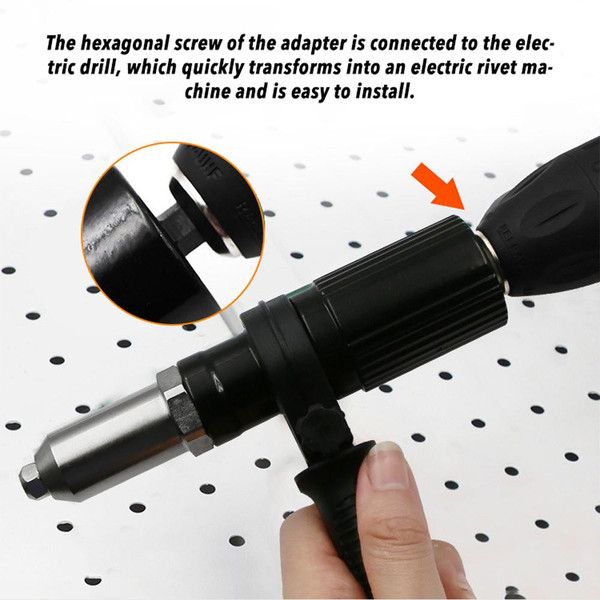 3-Pc Strain-free Rivet Gun Drill Attachment | Inspire Uplift
