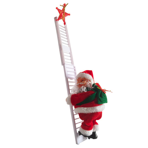 Santa Climbing Ladder Christmas Decorations