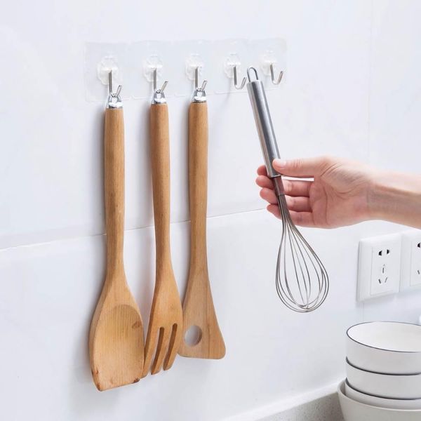 Adhesive Hooks For Walls (5 Pieces)