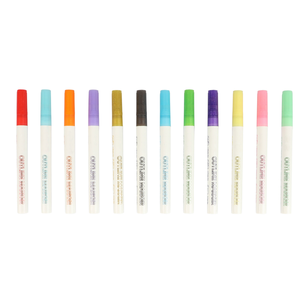 double line outline markers