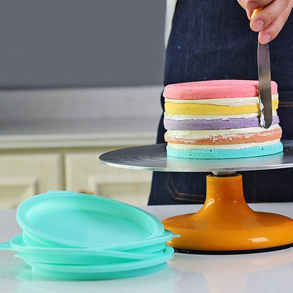 8" Silicone Rainbow Cake Mold Set