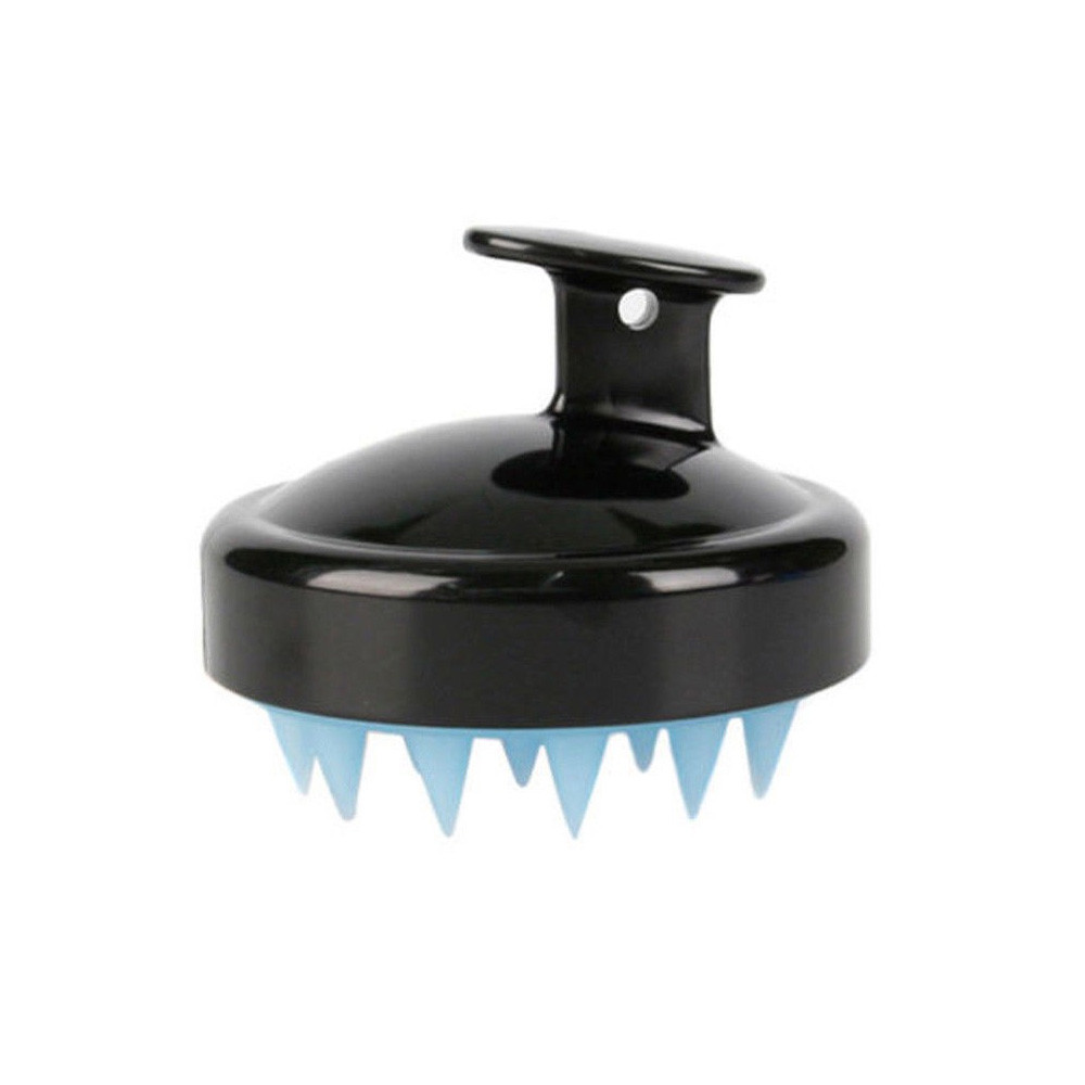 Silicone Scalp Massager Dandruff Remover Shampoo Brush for Healthy Hair Black