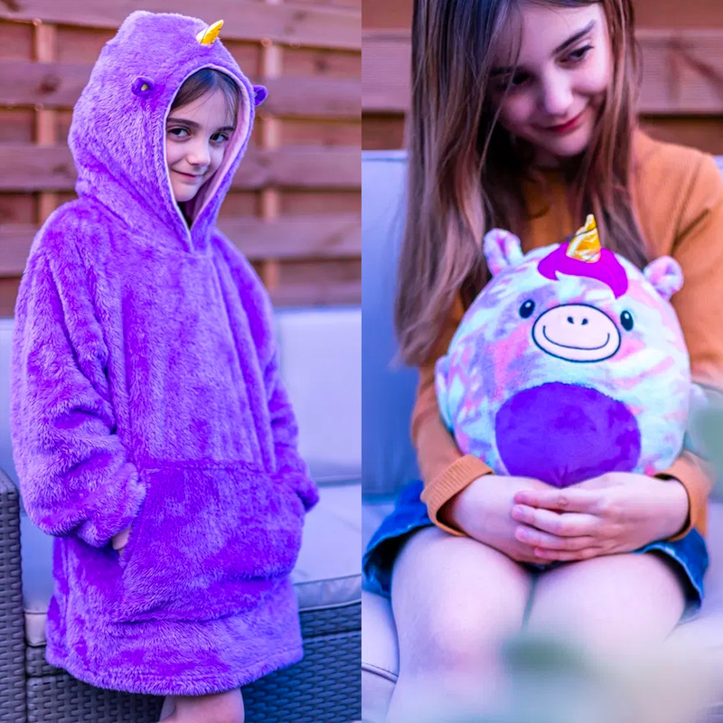 Multifunctional stuffed animal hoodie for children