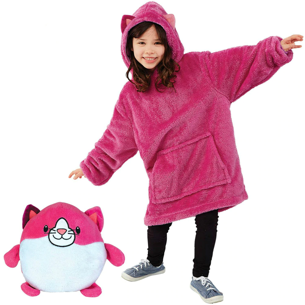 Plush hoodie toy for kids comfort and play