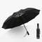 Windproof LED Inverted Umbrella with Reflective Stripe & Reverse Folding black
