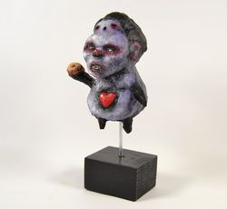 Mr. Two golovi. Hand made Sculpture. Erotic, Nude, Zombie art, Mutant Horror Dark art creepy Outsider Art. Acrylic