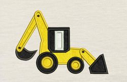 Digger applique Embroidery design 3 Sizes reading pillow-INSTANT D0WNL0AD