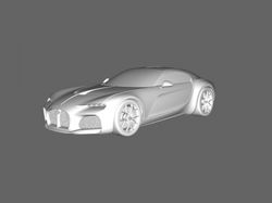 Beauty 1 3d Model Car STL 3D Printing Bugatti Atlantic