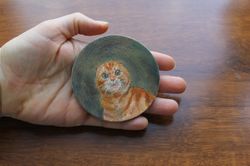 Custom Pet Portrait Magnet Painting Canvas Personalized cat ACEO