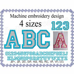 Applique Embroidery design Letter Number Machine embroidery designs Initial Embroidery file Monogram Embroidery design