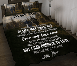Hunting To My Son Quilt Bedding Set