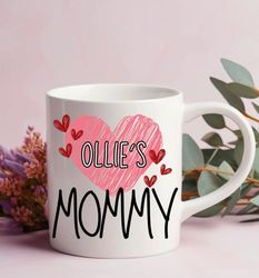Custom Mom Coffee Mug with Kids Names, Mother's Day,Mothers Day Gift from Daughter, Pet, Son,Kids Names Coffee Mug