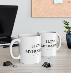 I Love My Husband Ceramic Mug, Gifts For Couples, Bridal Shower Gifts, Just Married Coffee Cups, Gifts For Bridal Party