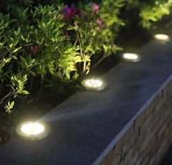 LED Solar Powered In-Ground Lights - Solar Pathway Lights