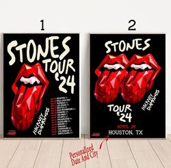 Custom The Rolling Stones Hackney Diamonds Tour 2024 Poster Canvas