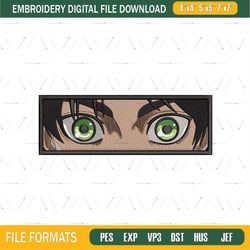 Attack On Titan Eren Yeager Box Eyes Embroidery File