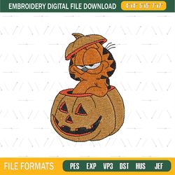 The Garfield Pumpkin Halloween Embroidery
