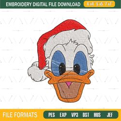 Christmas Donald Head Embroidery Png