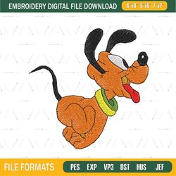 Puppy Pluto Embroidery Design Png