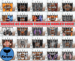 Bundle 65 Design Tumbler Harley Logo, Harley Tumbler Wrap, Harley Davidson Logo, Design 65