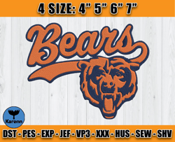 Chicago Bears Embroidery, NFL Bears Embroidery, NFL Machine Embroidery Digital, 4 sizes Machine Emb Files - 19 Karenn
