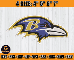 Ravens Embroidery, NFL Ravens Embroidery, NFL Machine Embroidery Digital, 4 sizes Machine Emb Files -21-Deamaral