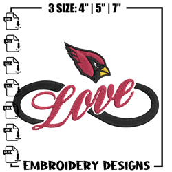 Arizona Cardinals Love embroidery design, Cardinals embroidery, NFL embroidery, logo sport embroider123